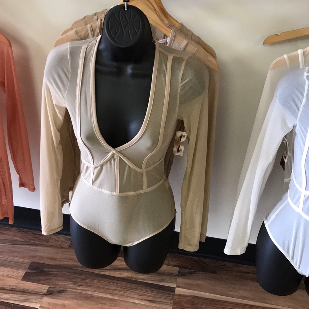 ‼️ Nude Mesh Bodysuit